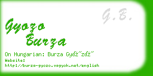 gyozo burza business card